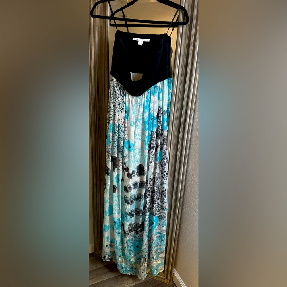 DVF Sweetheart Strapless Maxi Dress